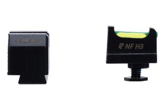 Optic-height GLOCK sight set with fiber optic.